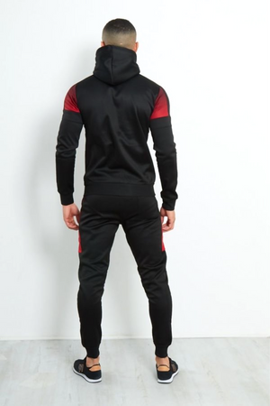 Aahron Red Ombré Two Tone Zip Through Tracksuit