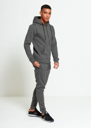Aahron 'Essentials' Charcoal Full Zip Tracksuit